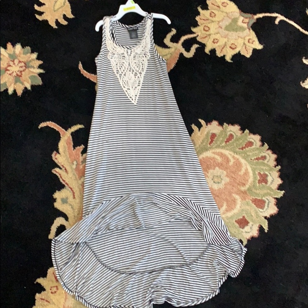 black and white dress
